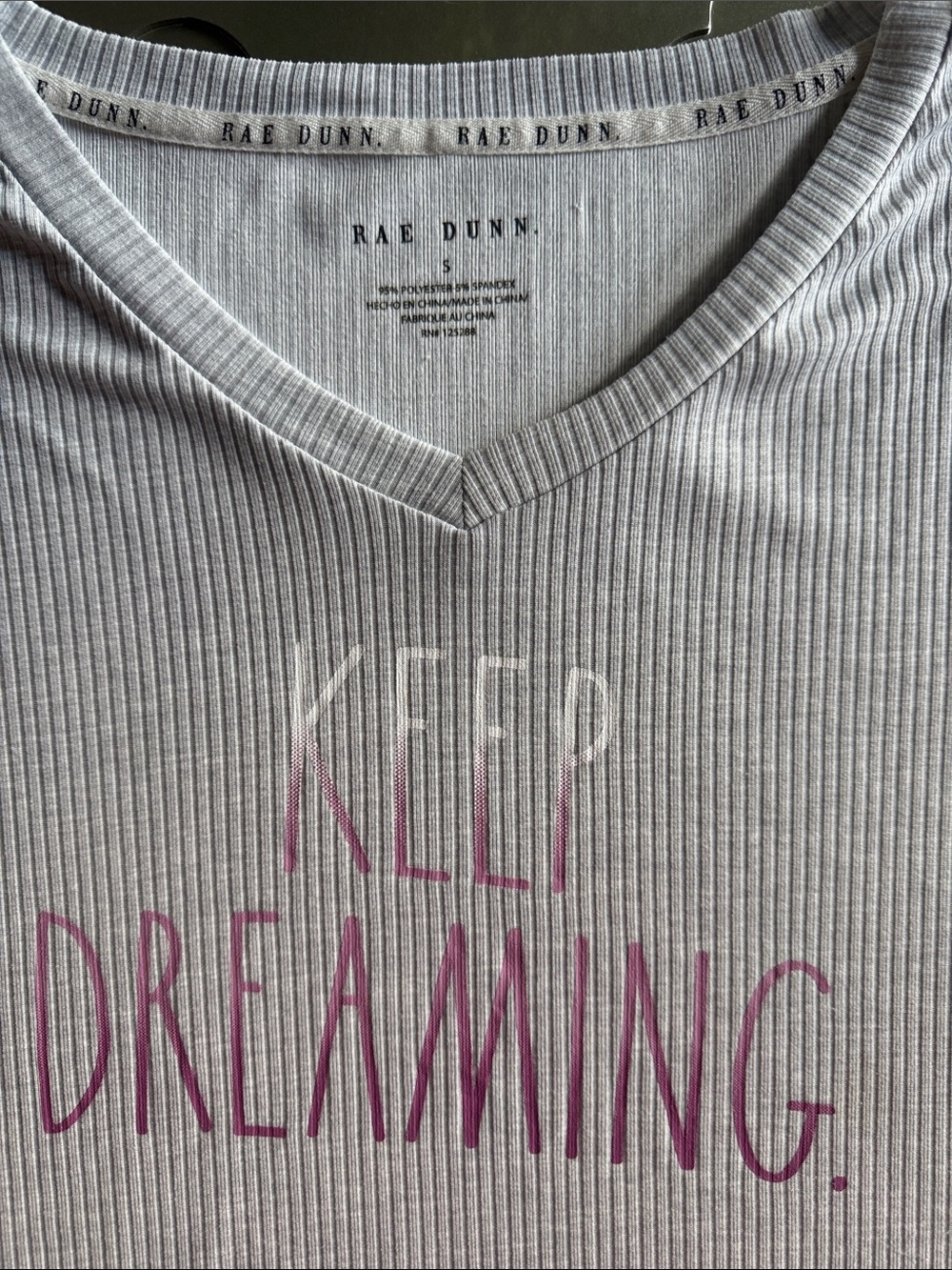 RAE DUNN Keep Dreaming  Short Sleeve Sleep Shirt Lounge Dress Nightgown Small - Picture 12 of 14